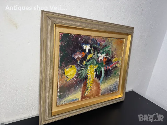 Авторска картина с рамка №6722 , снимка 2 - Антикварни и старинни предмети - 49729485