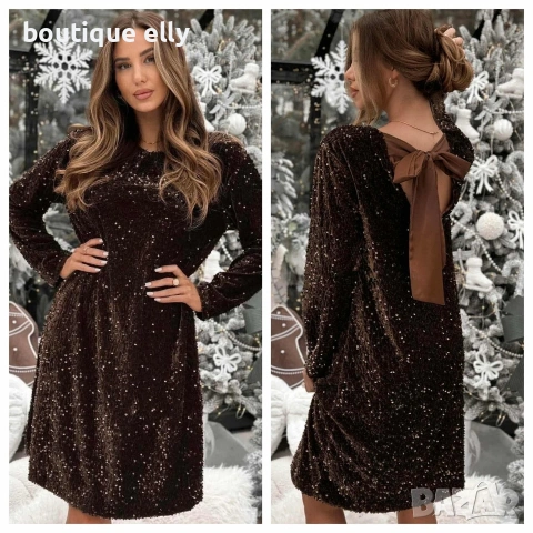 дамска рокля- черно и кафяво, снимка 2 - Рокли - 53219320