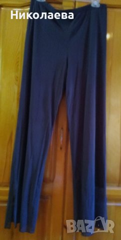 Сиво-черен фин панталон от еластичен тюл, XL/2XL, снимка 1 - Панталони - 41982494