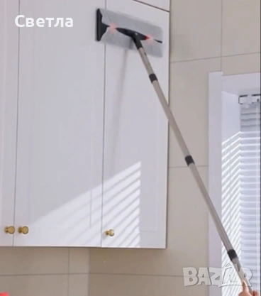 Комплект Нов, за почистване, с моп и кофа, тънък, с разделение за сухо и мокро - € 18, снимка 6 - Други стоки за дома - 53200378