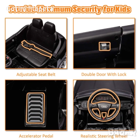 Акумулаторен джип AUDI SQ8 4X4 12V,MP3, меки гуми, снимка 2 - Коли, камиони, мотори, писти - 53221731