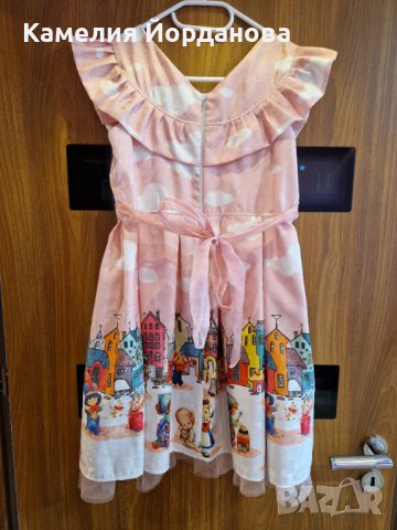 Розова детска рокля, снимка 2 - Детски рокли и поли - 40897357