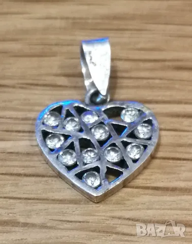 Сребърни бижута висулка сърце пръстен талисман Пандора синджирче колие, снимка 2 - Други - 47395693