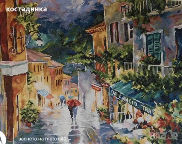 Продавам гоблен Нощен град., снимка 3 - Гоблени - 56341334