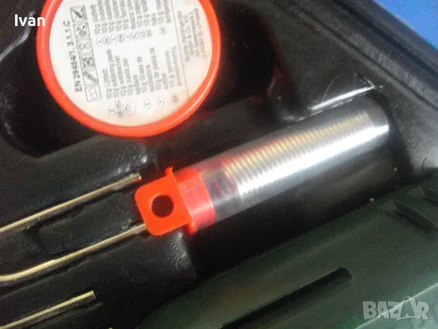 ПОЧТИ НОВ 180 ВАТА ЕЛЕКТРИЧЕСКИ ПОЯЛНИК ГОЛЯМ ОРИГИНАЛЕН НЕМСКИ PARKSIDE ПЪЛЕН КОМПЛЕКТ 2003г GERMAN, снимка 6 - Поялници и запояване - 49296792