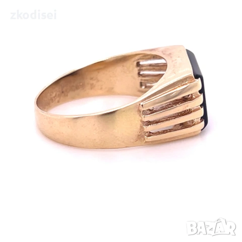 Златен мъжки пръстен 5,90гр. размер:61 14кр. проба:585 модел:36396-1, снимка 3 - Пръстени - 53046156