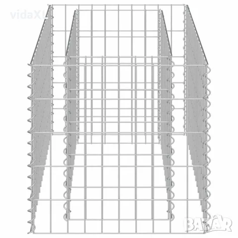 vidaXL Габион повдигната леха, поцинкована стомана, 90x50x50 cм, снимка 6 - Саксии и кашпи - 56146142