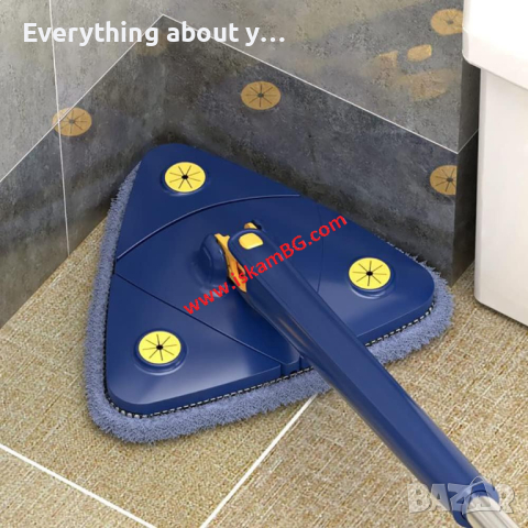 Триъгълен моп за под за 360° почистване, снимка 4 - Мопове, кофи, четки и метли - 44617842