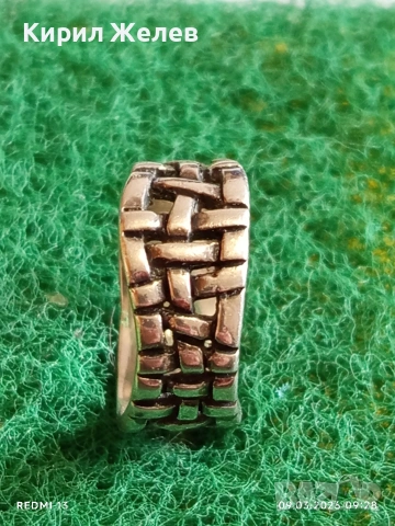 Модерен сребърен пръстен тип халка Арт бижу стил и елегантност 52947, снимка 2 - Пръстени - 53762638