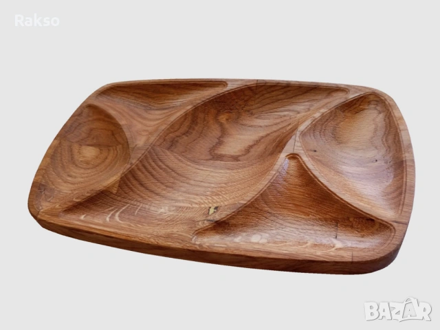 Кухненска 3Д дъска/плато за сервиране и рязане от дърво."Вълни".