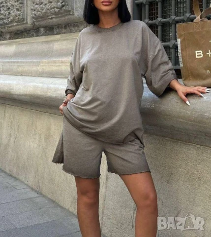 Спортен екип Baggy fit Парен памук, деликатно декориран с камъни  , снимка 2 - Спортни екипи - 50976764