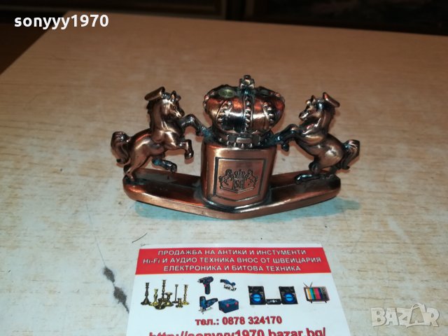 МЕТАЛНА ЗАПАЛКА С КОНЕ-ВНОС ФРАНЦИЯ 0402221247, снимка 6 - Колекции - 35669537