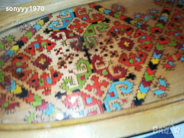 РЕТРО ПОДНОС ДЪРВО И СТЪКЛО 44Х15СМ 2806231700, снимка 9 - Антикварни и старинни предмети - 41385092