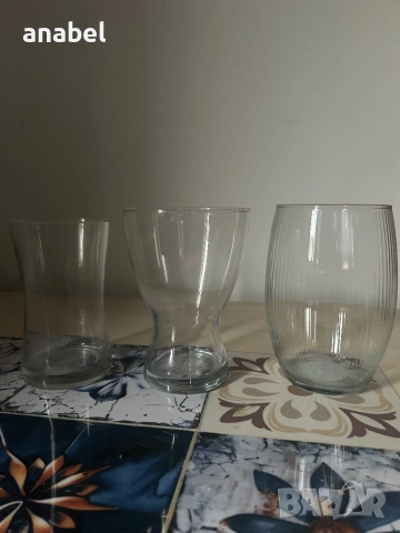 Стъклени вази, снимка 7 - Вази - 14345449