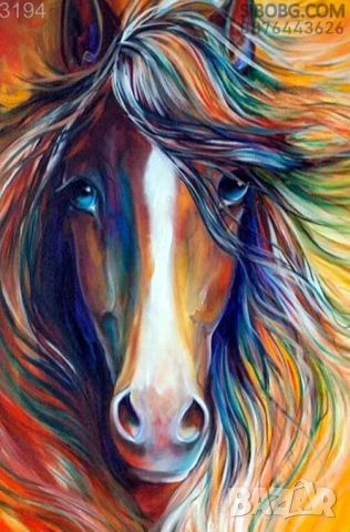 ДИАМАНТЕН ГОБЛЕН Цветен кон  