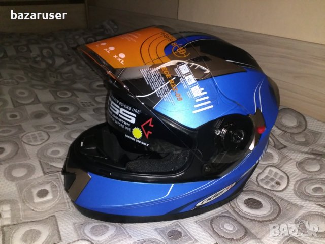 Каска мотор RIDERO интегриран син размер XS,S,M,L,XL/Гаранция 12 месеца/, снимка 5 - Аксесоари и консумативи - 29764243