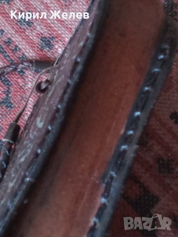 Стара дамска кожена чантичка ръчна маисторска изработка с красиви флорални орнаменти 38777, снимка 6 - Колекции - 41696825