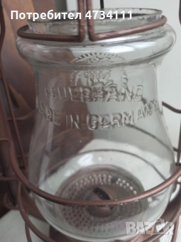 Старинен немски фенер FEUERHAND 323 vintage оригинал“, снимка 5 - Антикварни и старинни предмети - 53430421