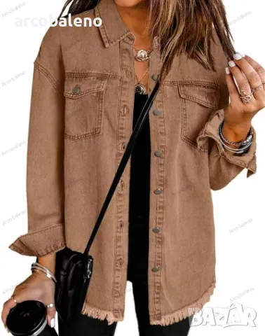 Дамска дънкова риза, 12цвята , снимка 8 - Ризи - 47702701