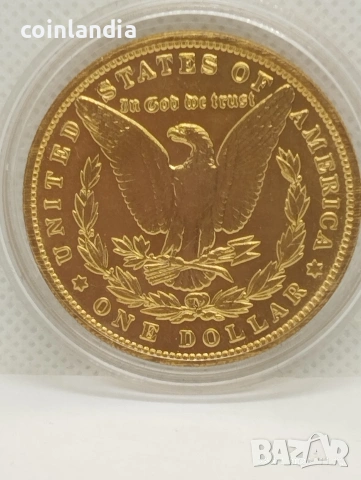 позлатена монета репродукция , снимка 2 - Нумизматика и бонистика - 53290253