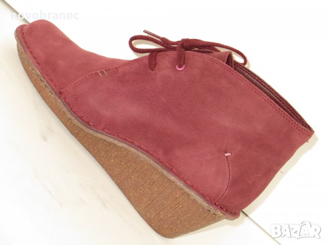 Clarks 41 полуботи платформа обувки естествена кожа, снимка 5 - Дамски боти - 35916171