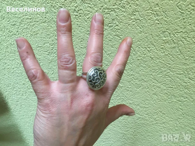 Сребърен пръстен, снимка 7 - Пръстени - 49162773