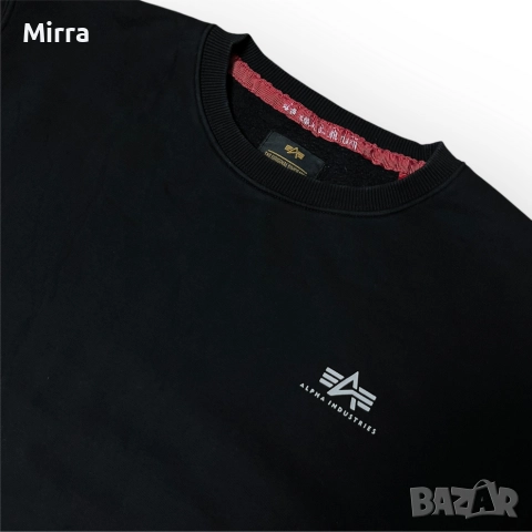 Alpha Industries Heavy Cotton Sweatshirt Crewneck, снимка 2 - Блузи - 52160335