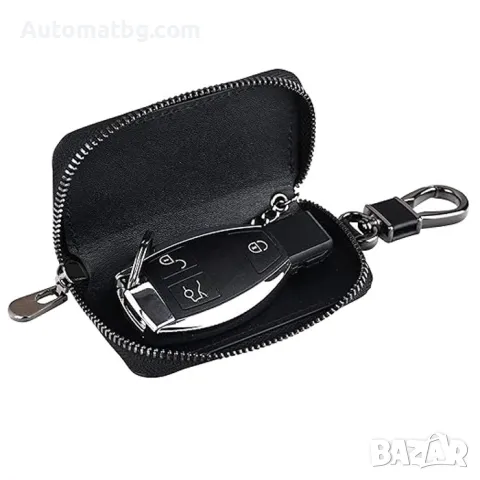 Чантичка за ключове Automat, Еко кожа, 8 х 5см, Черен, снимка 2 - Аксесоари и консумативи - 47282683