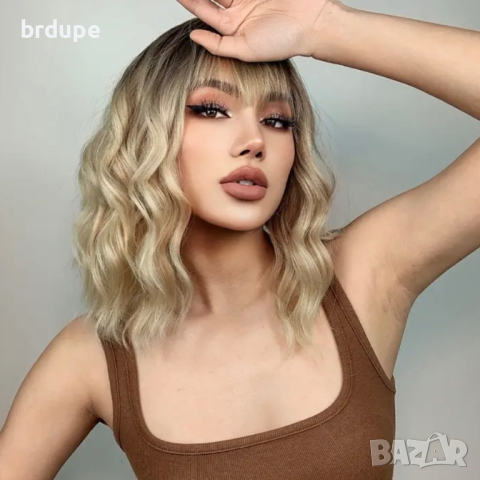 Руса - омбре перука на вълни, снимка 6 - Аксесоари за коса - 44614418