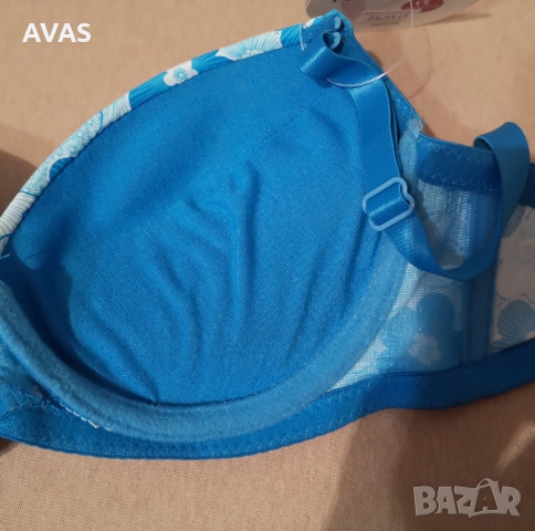 Нов сутиен 34/75B син на цветя push up, снимка 4 - Бельо - 36063110