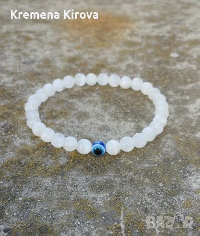 Гривни за двойки. С котешко око, оникс и синьо око. Бижута Луди гъби., снимка 4 - Гривни - 50893518