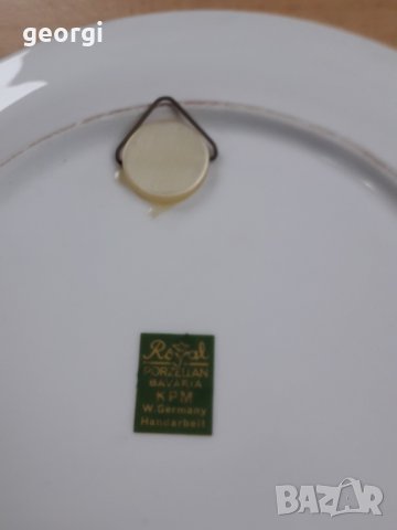 Немска порцеланова декоративна чиния K. P. M., снимка 7 - Декорация за дома - 34405973