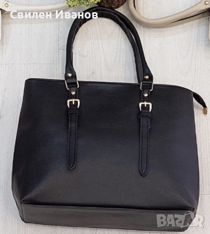 Дамска стилна чанта с двойна катарама 43/30см, снимка 4 - Чанти - 44795379