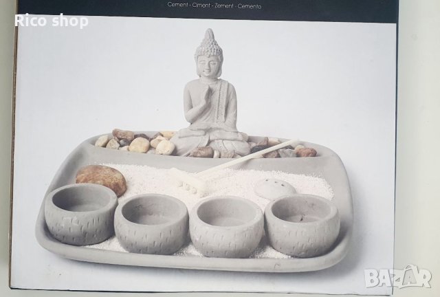 Нова каменна дзен градинка с Буда, снимка 3 - Декорация за дома - 41919737