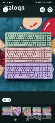 Безжична клавиатура , снимка 2 - Клавиатури и мишки - 53644058