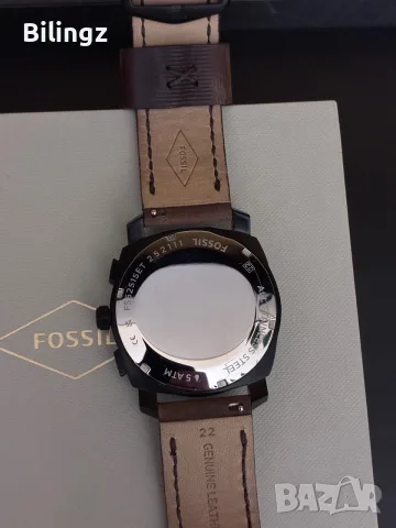 Оригинален мъжки часовник Fossil Machine с хронограф и гривна, кафяво с черно, като ново!, снимка 7 - Мъжки - 56122204