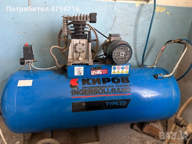 Професионален Двустъпален въздушен компресор Ingersoll-Rand 270 л./ 3kW,трифазен, снимка 9 - Други машини и части - 53748286