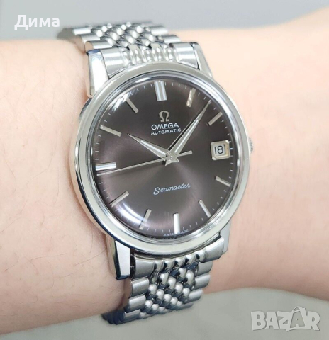 Omega Seamaster Автоматик Тъмно Кафяв Циферблат, Дата, Кал. 562, снимка 5 - Мъжки - 44511832