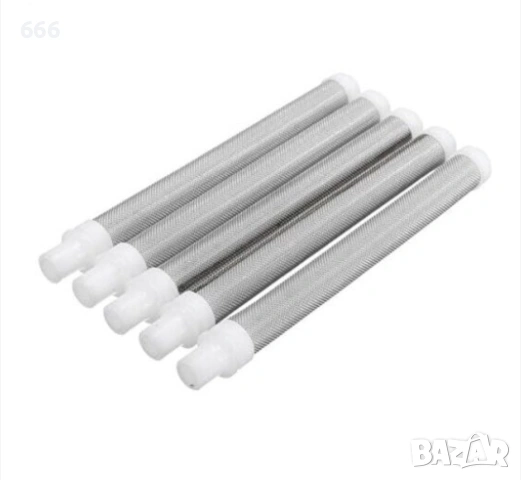 Комплект от 5 филтъра от неръждаема стомана за безвъздушен пистолет за боядисване, снимка 4 - Други машини и части - 53803074