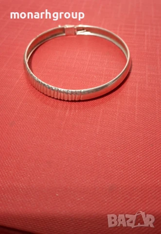 Сребърна гривна, снимка 4 - Гривни - 50491156