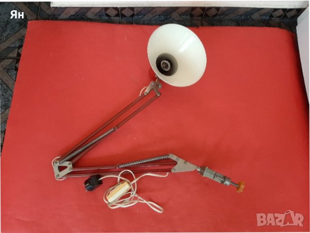 Стара Ретро Настолна Чертожна Преносима Лампа , снимка 7 - Настолни лампи - 39553375