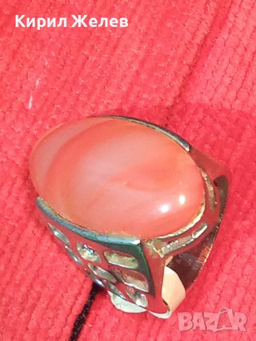 КРАСИВ НОВ ФЕШЪН АРТ ПОСРЕБРЕН СКЪПОЦЕНЕН ПРЪСТЕН с ЮВЕЛИРНО ШЛИФОВАН и ПОЛИРАН КАМЪК АХАТ 26607, снимка 9 - Пръстени - 36393684