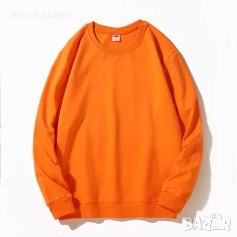 Есенно-зимен мъжки композитен суитчър с кръгло деколте и полар, 11цвята , снимка 7 - Суичъри - 51955945