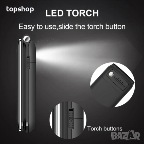 Нов мобилен телефон за възрастни с два екрана Guwet с Големи бутони + SOS бутон   , снимка 6 - Други - 53667696