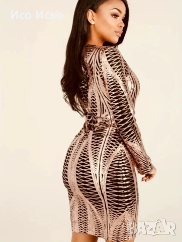 Дамска модерна рокля , снимка 2 - Рокли - 52569435