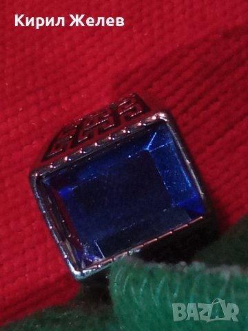СТИЛЕН СКЪПОЦЕНЕН ДИЗАЙНЕРСКИ АРТ ПРЪСТЕН от БЛАГОРОДНА Нрж СТОМАНА с ФАСЕТИРАН САПФИР-КРИСТАЛ 31383, снимка 17 - Пръстени - 38056263