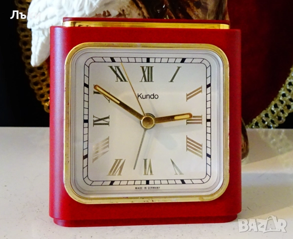 Немски настолен часовник,будилник Kundo. , снимка 2 - Антикварни и старинни предмети - 52336602