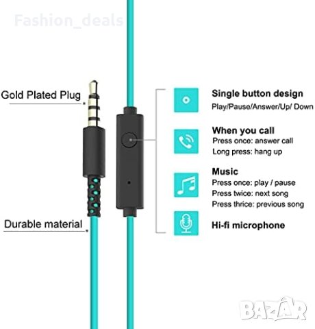 Нови Спортни Слушалки за бягане с кабелна лента за врата с калъф Бягане Тренировки, снимка 3 - Слушалки, hands-free - 41813850