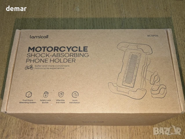 Стойка за телефон за мотоциклет/велосипед Lamicall против кражба, телефони 4.7-6.7", черна, снимка 8 - Аксесоари и консумативи - 50925749
