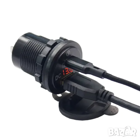 Волтметър за запалка с USB и Type-C, снимка 2 - Аксесоари и консумативи - 55863750